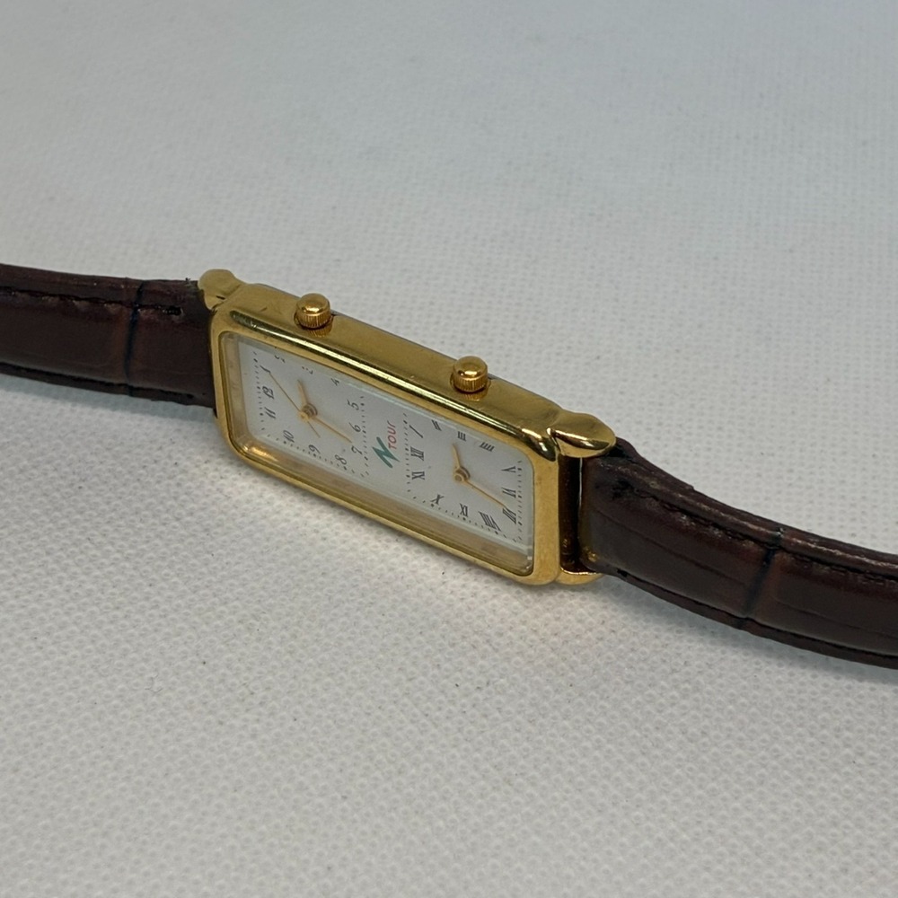 Citizen Dual Time Paris Festival 593W-344391 Unisex Tank Watch - Picture 12 of 17